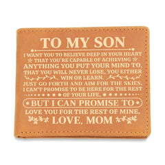 To My Son Promise – Leather Wallet