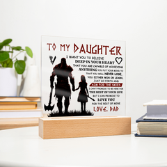 To My Daughter / Dad - Plaque